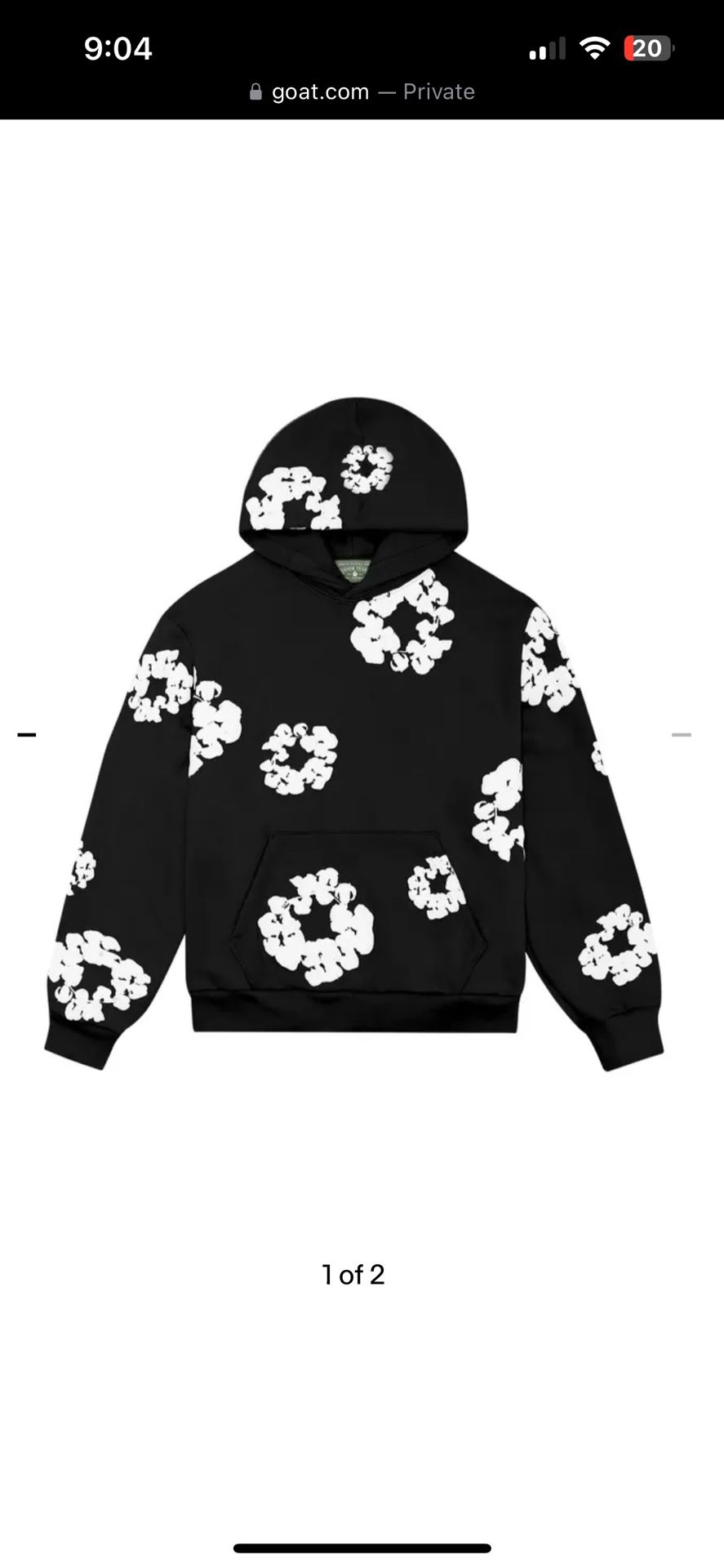 Denim Tears The Cotton Wreath Sweatshirt 'Black' Small 