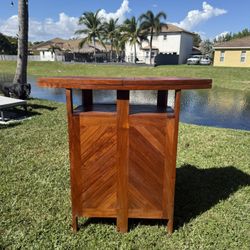 Solid Teak Foldable Bar – Handcrafted in Indonesia, Perfect for Indoor or Covered Outdoor Use