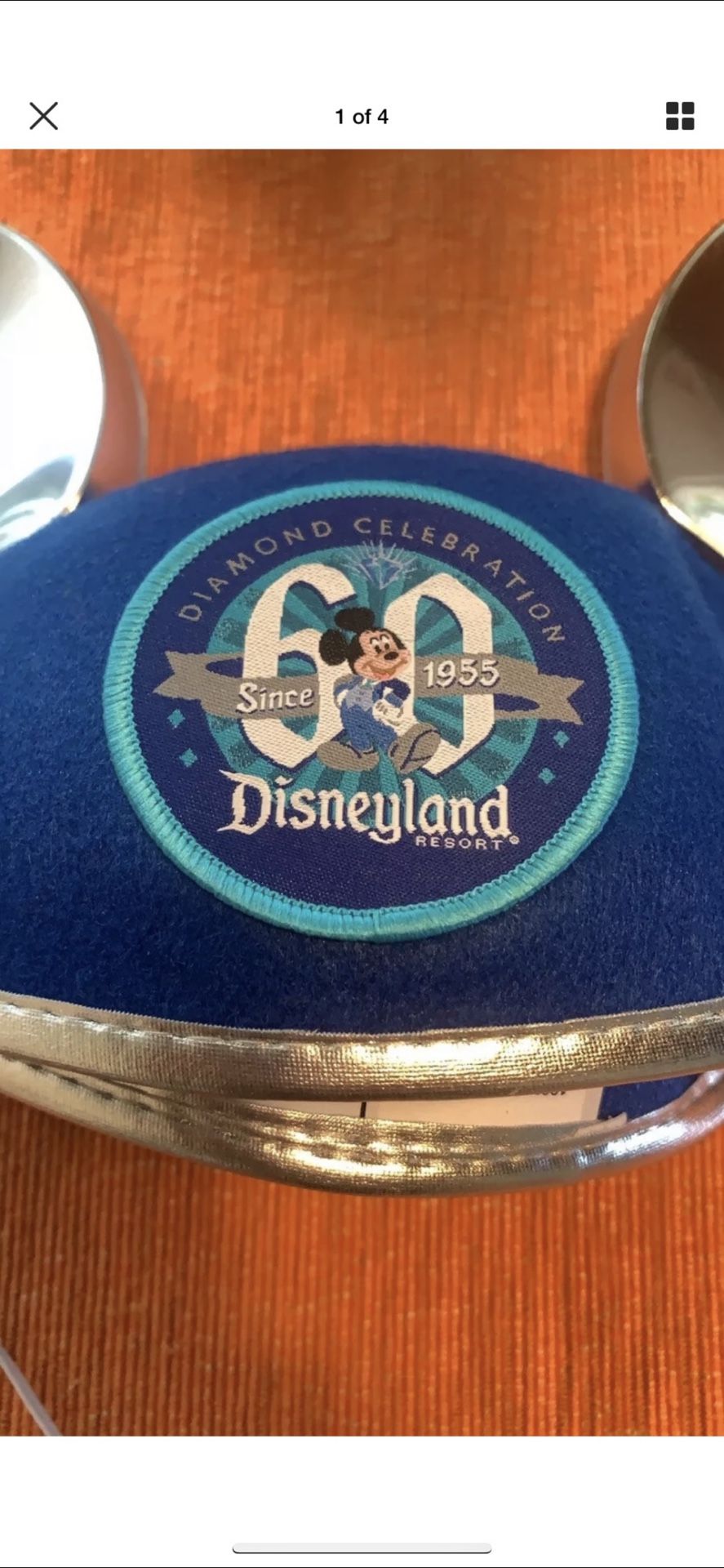 Mickey Mouse Ears Diamond Celebration 60 Anniversary