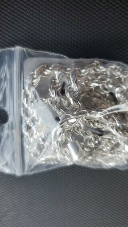 Sterling silver rope chain