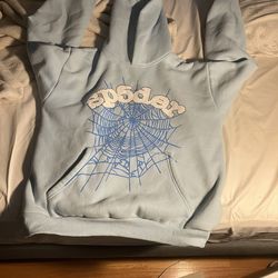 Blue Rhinestone Sp5dr hoodie