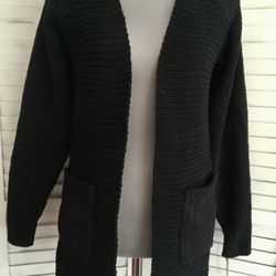 Girls Black Sweater, XL