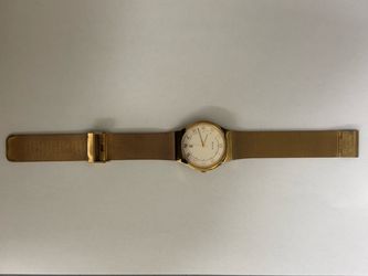 Bering Gold-Tone Mesh Bracelet Watch