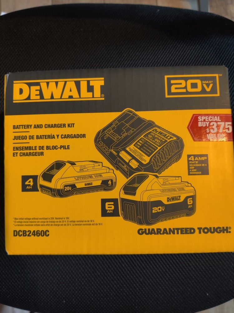 FIRM! Brand New DeWalt Battery Starter Kit With 6.0 4.0 And Charger!!! Read Listing Please