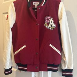 Arizona Jean Co Women’s M Red Varsity Retro Button Up Jacket