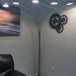 5 Adjustable Arm Arching Floor Lamp - Features a Dimmer Switch for Perfect Light Settings - 84" Tall Great for Living Rooms, Bedrooms, or 