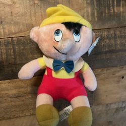Vtg PINOCCHIO Plush Stuffed Animal Walt Disney Productions NWT