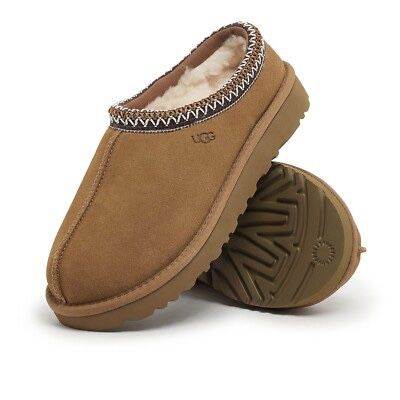 UGG Tasman Chestnut Classic Wool Slipper Suede Flats Women's shoes New and Box