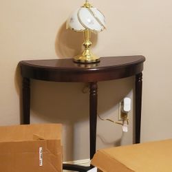 Half Round Wooden Table 