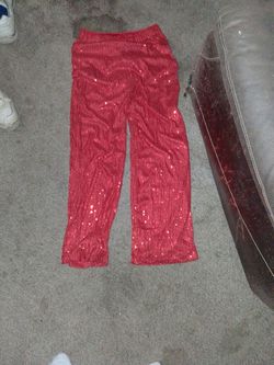 Sparkling Red Pants And Shirt