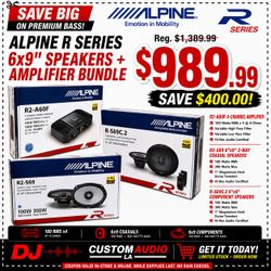 Alpine R Series Car Speakers 2 Sets 6x9 Inch Component R2-S69 & Coaxial R-S69C.2 Speaker System 600 Watts Package 🚨 No Credit Needed 🚨