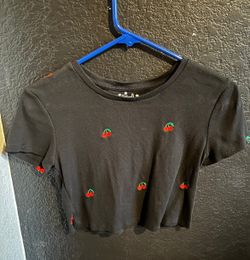 Cherry Crop Top shirt size medium