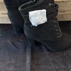 🔥Brand New- Never Worn Vintage Charlotte Russe Y2K Black Heeled Boots – Emilia Style