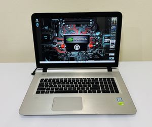 HP 7th Gen Starter Gaming LAPTOP 4 Core i7@2,7GHz. NVIDIA 940MX 4G.16G DDR4, 240G M2 NVme. 17” Screen, WIFI, Bluetooth, New Batt USB3, Camera, Win11P