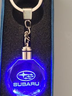 Subaru Laser Engraved LED Keychain