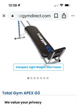 Total gym exercise machine