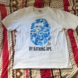 abc blue bape shirt size L