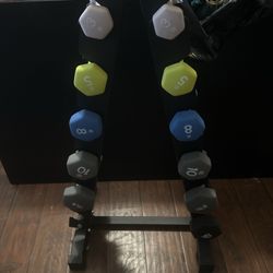 💪 Dumbbell Set with Rack – 3 to 15 lb – Full Set
