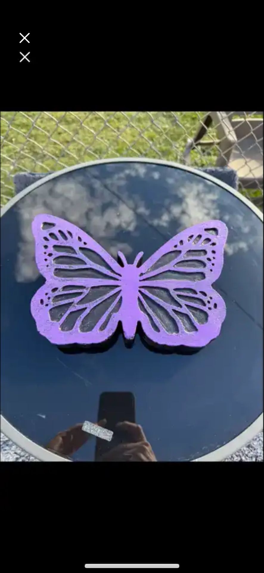 Butterfly statue wall plaque