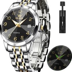 Men's Watch,Classic Silver Watches for Men