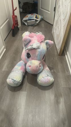 Pink unicorn plush