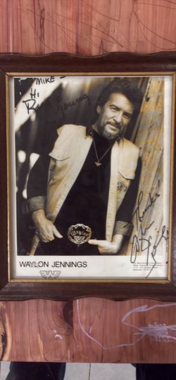 Autographed Waylon Jennings & Reggie Young 8x10 Promo Photo