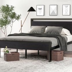 FREE 🎁 with purchase- Like New Black Bed Frame Full Size 