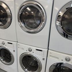 LG Front Loading Washer And Stackable Gas Dryer Set 