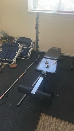 Weight Bench and Leg Extension Machine