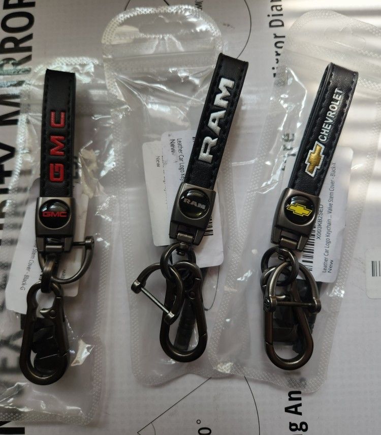 Leather Gmc, Chevy, Ram, Jeep Keychains