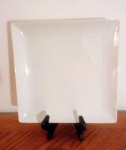 Crate & Barrel White Porcelain Serving Platter