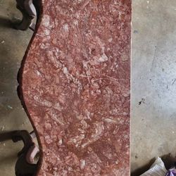Marble Top Vanity With Mirror And Stool
