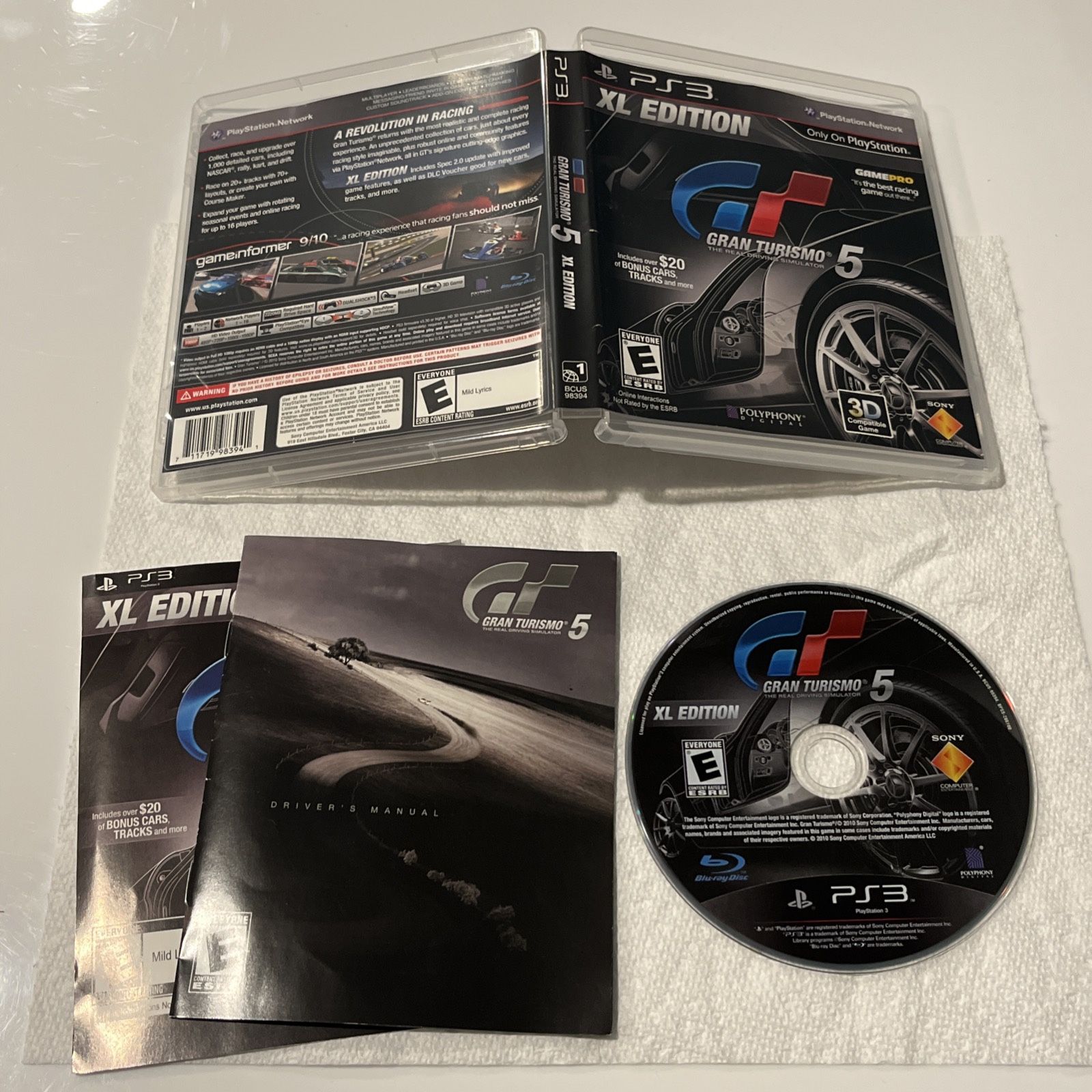 Gran Turismo 5 XL Edition PS3 PlayStation 3 Complete CIB w/ Manual