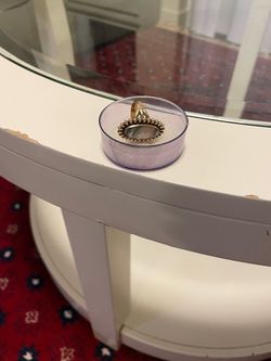 Gold-Tone Ring with Oval Stone