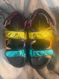 Kurt Geiger London Rainbow Metallic Sandals