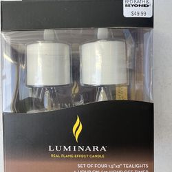 NEW! Luminara Faux Wax Tealights With Timer