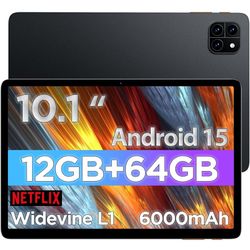 Brand New Android Tablet, 10.1 inch Android 15 Tablet, Octa-core CPU, 2 Years Protection, RAM 12GB, ROM 64GB (Up to 2 TB), 800x1280 Resolution, WiFi 6