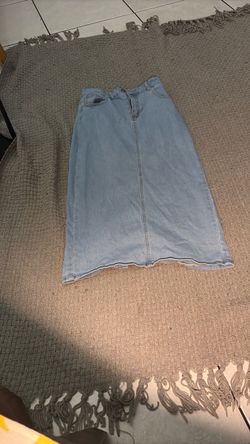 Woman, jeans skirt