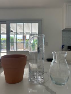 Glass Vases and Pot