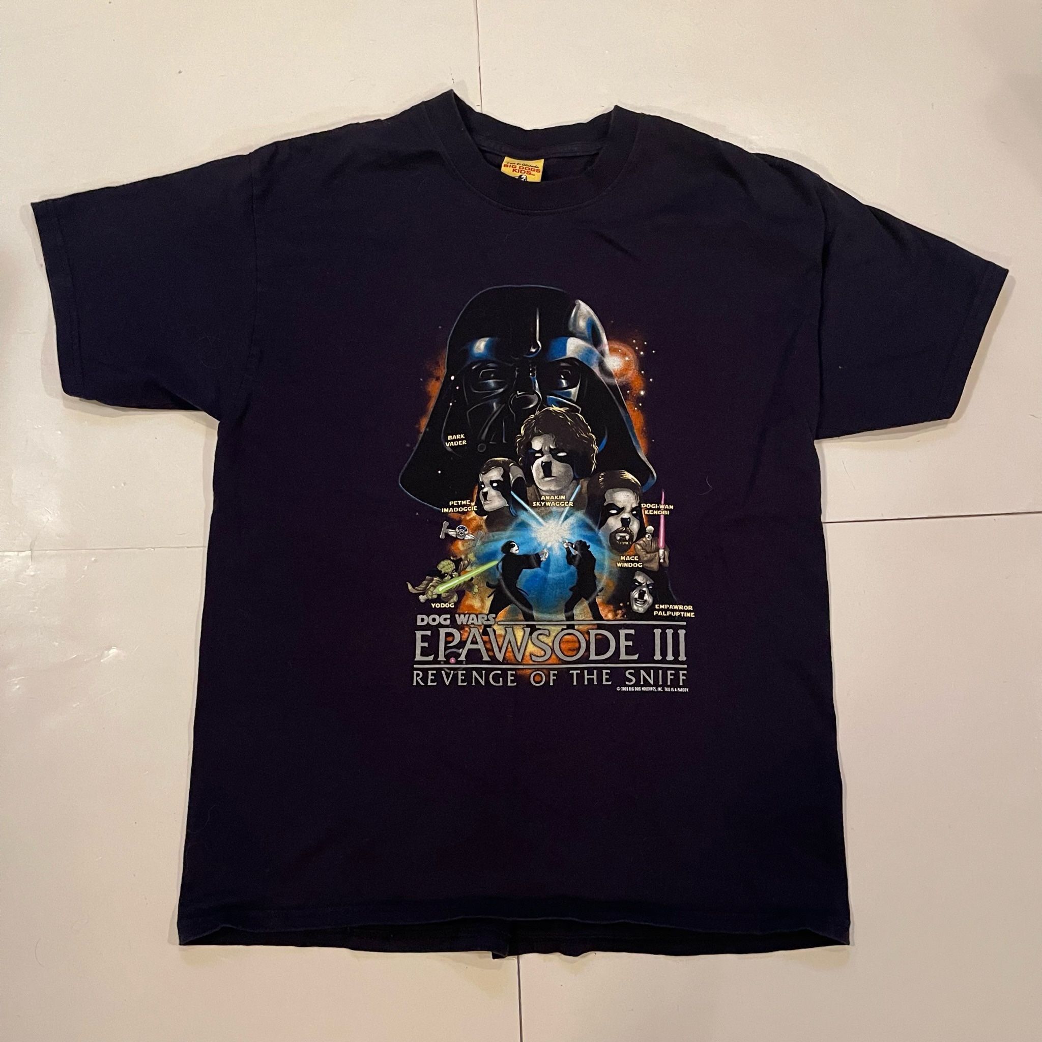 Vintage Big Dogs Shirt Youth Star Wars Epawsode Revenge Of The Sniff Parody Tee
