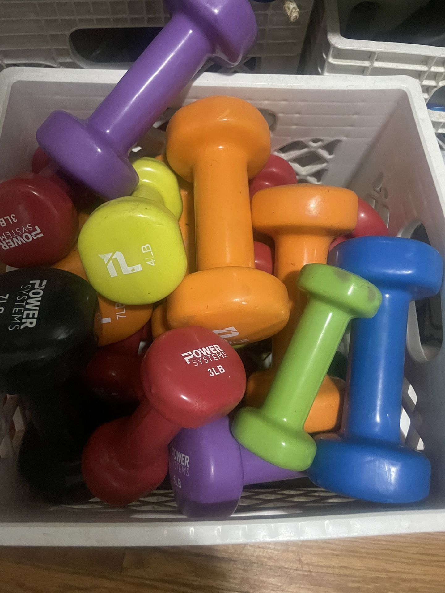 Dumbbells Of All Sizes And Colors !!! 