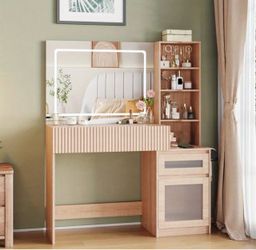 Oak Vanity with Storage – $120 OBO
