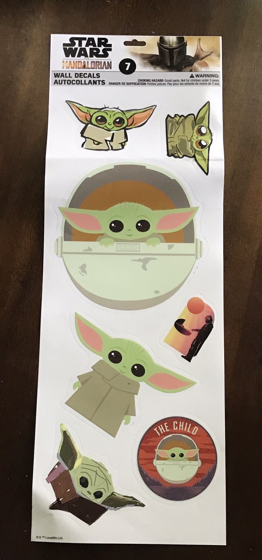 Star Wars The Mandalorian Baby Yoda Wall Decals Reusable Removable Stickers