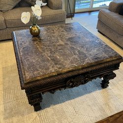 Charming Living Room / Coffee Table/ Stone Top