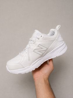 New Balance White Low-Top Sneakers Size-9