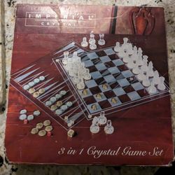 3 in 1 game boards, crystal game set. Chess; Checkers; Backgammon.

