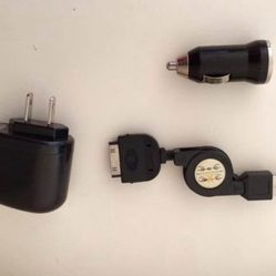 3 PC iPHONE iPod CHARGER 🔌 2G, 3G, 3GS, 4, 4G, 4S 🌸