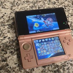 Nintendo 3ds Custom Pink mod--ded video game console 
