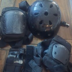 NEW PRICE ALERT! Used Skate boarding Elbow, knee, hand and wrist , head protection.