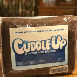 Extra-Large CuddleUp Fleece Blanket with Sleeves - new in pkg.